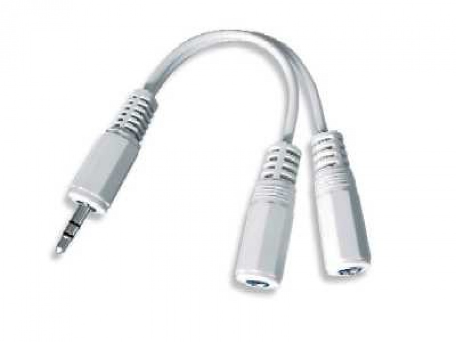 Cablu audio spliter jack 3.5mm la 2 x jack 3.5mm T-M, Gembird CCA-415W conectica.ro