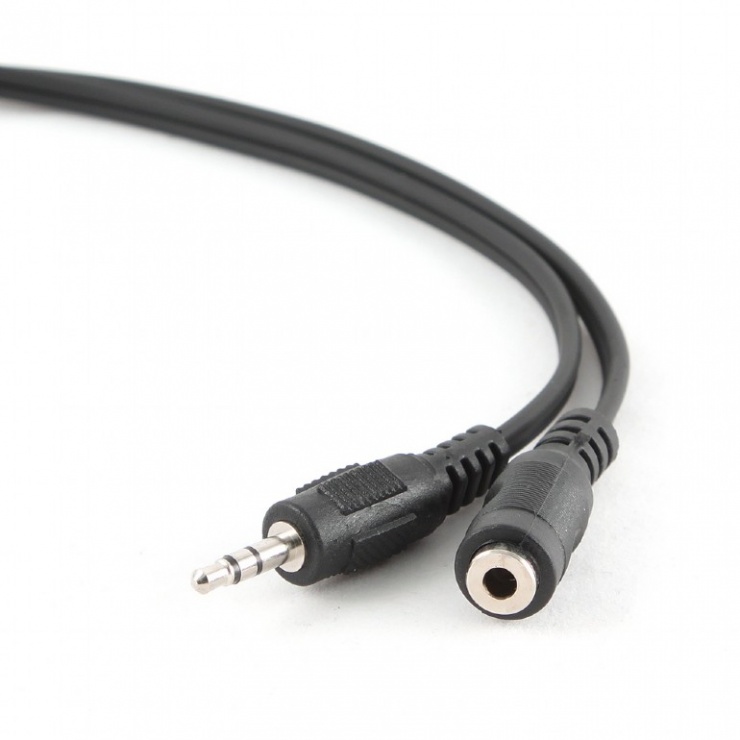 Cablu prelungitor jack stereo 3.5mm M-T 1.5m Negru, Gembird CCA-423 conectica.ro