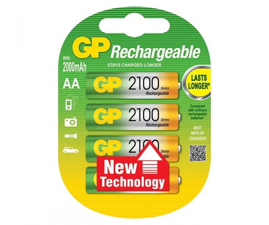 Acumulatori aa (r6) 2100mah 4 buc, gp batteries