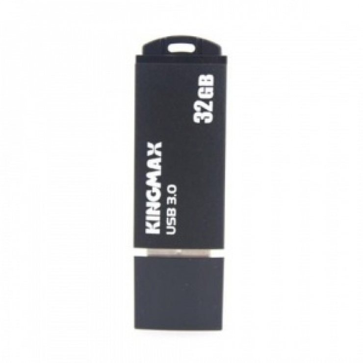 Stick usb 3.0 32gb mb-03 compact, aliaj aluminiu black, kingmax