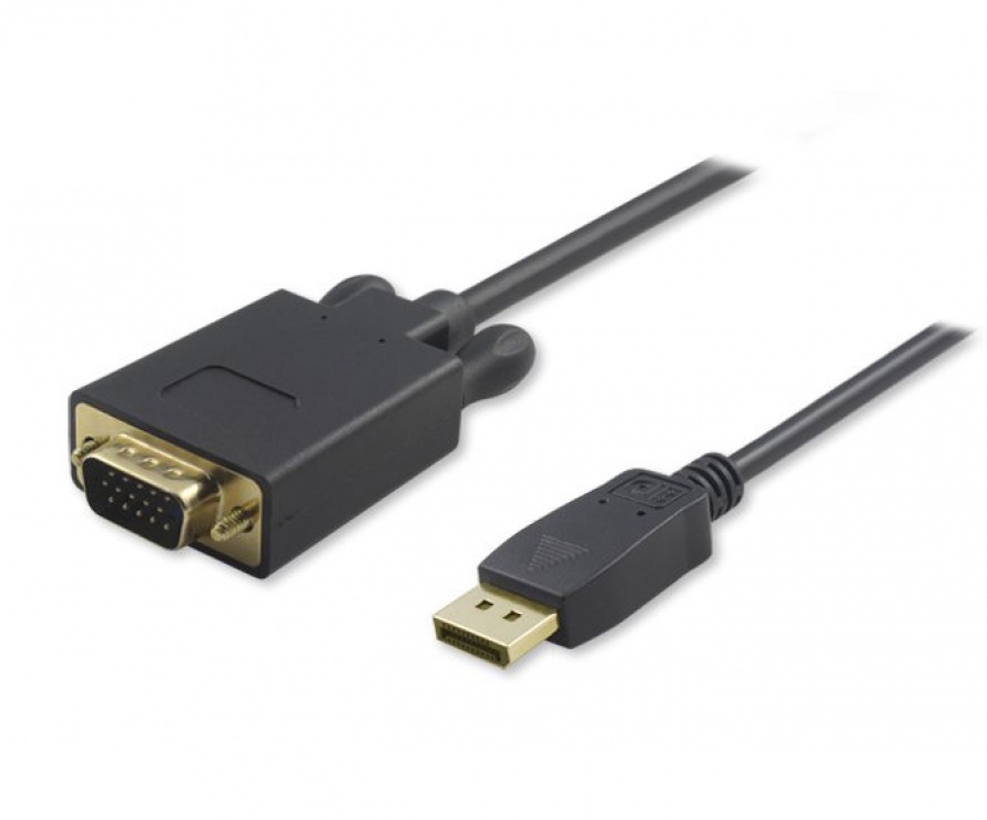 Cablu Displayport la VGA T-T 2m Negru conectica.ro
