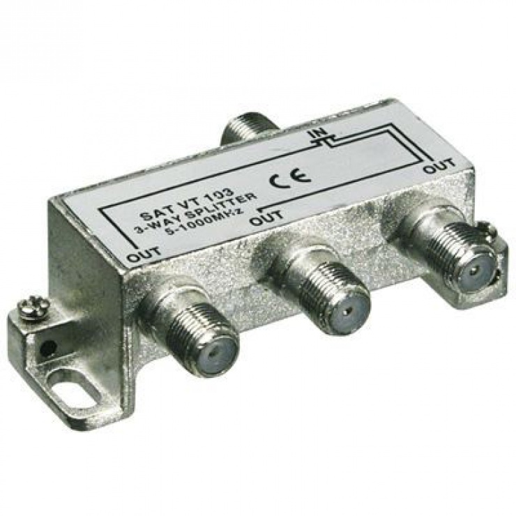 Splitter coaxial (antena tv) 3 porturi 5-1000 mhz, 67020