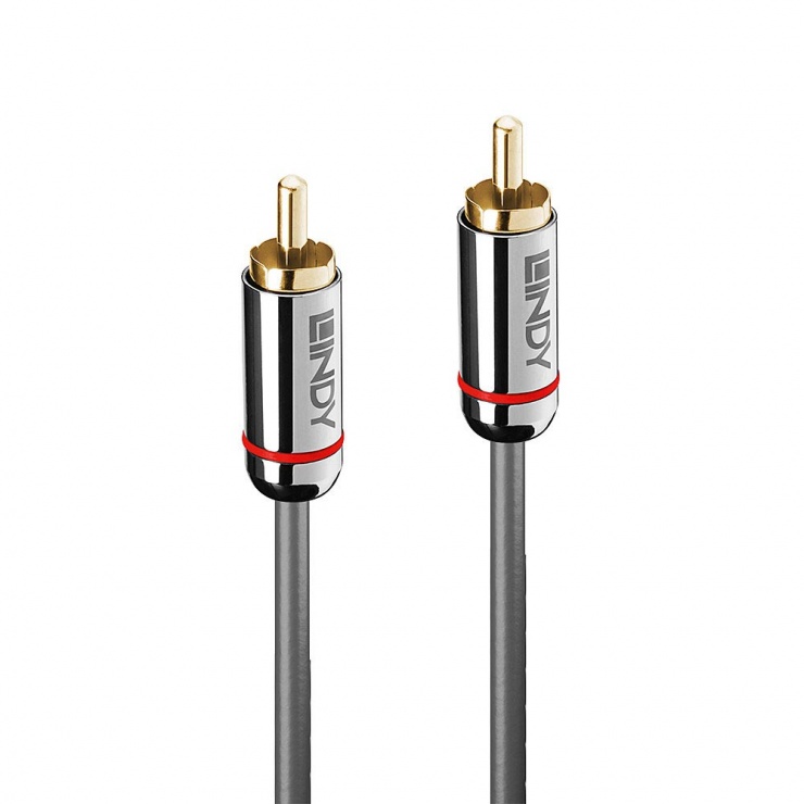 Cablu audio Digital Coaxial 2m T-T Cromo Line, Lindy L35340 conectica.ro