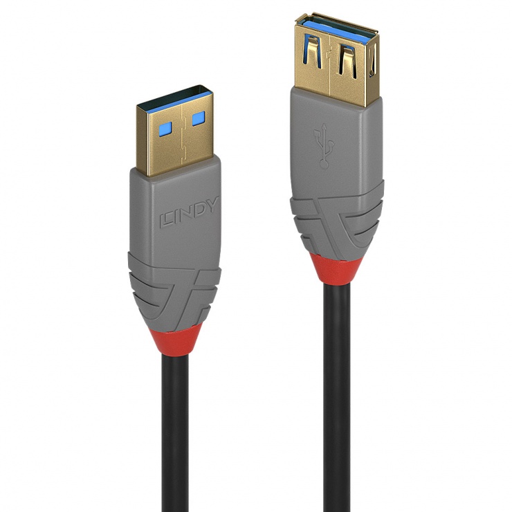 Cablu prelungitor USB 3.0 T-M 1m Anthra Line, Lindy L36761 3.0