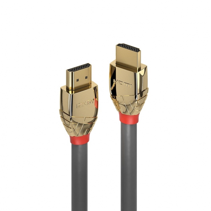 Cablu HDMI UHD 4K60Hz Gold Line 10m T-T, Lindy L37866 10m imagine noua 2022