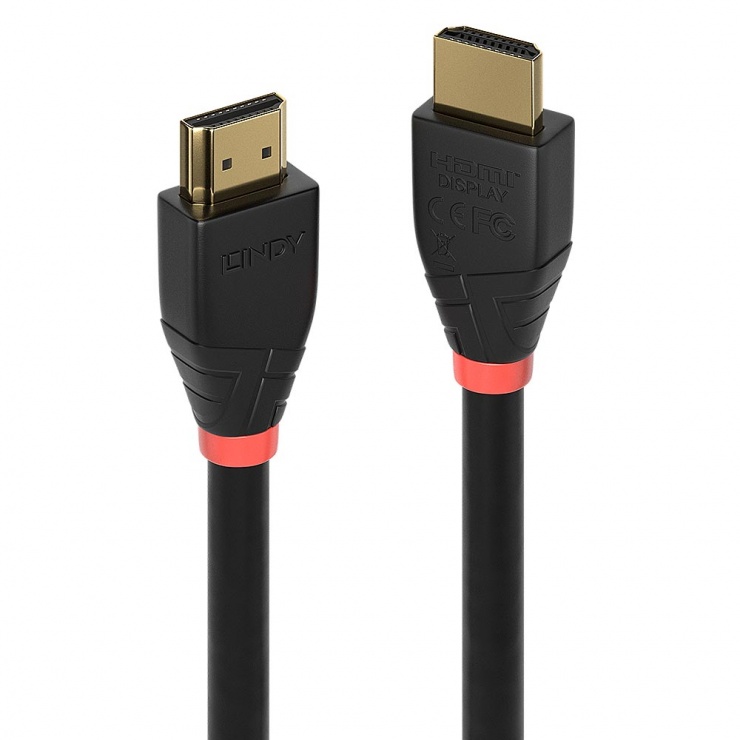 Cablu HDMI activ v2.0 4K T-T 15m Negru, Lindy L41072 15m