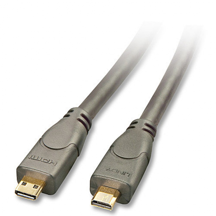 Cablu micro HDMI-D la micro HDMI-D T-T 3m, Lindy L41364 imagine noua