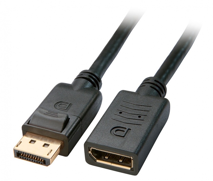 Cablu prelungitor Displayport T-M 1m Negru, Lindy L41623 imagine noua