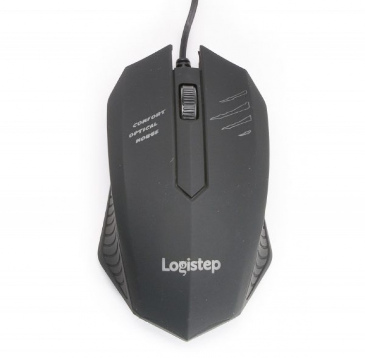 Mouse USB optic negru, LogiStep LSMO-M20 conectica.ro
