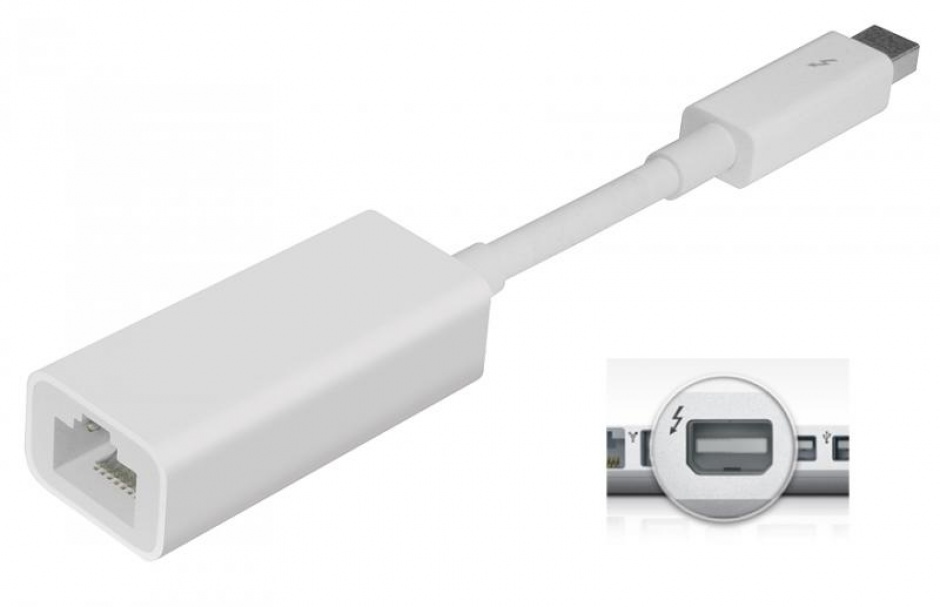 Adaptor Thunderbolt la Gigabit LAN, Apple MD463ZM/A Apple imagine noua tecomm.ro
