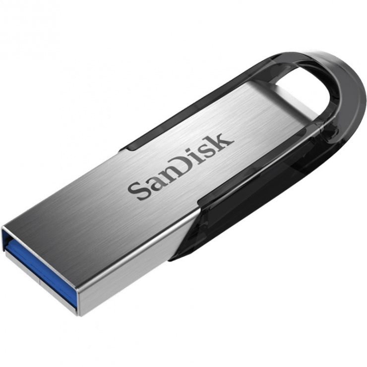 Stick USB 3.0 128GB SanDisk Ultra Flair Negru, SDCZ73-128G-G46 conectica.ro