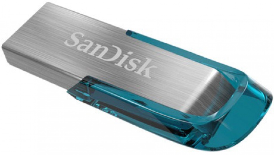 Stick USB 3.0 128GB SanDisk Ultra Flair Albastru, SDCZ73-128G-G46B conectica.ro imagine noua tecomm.ro