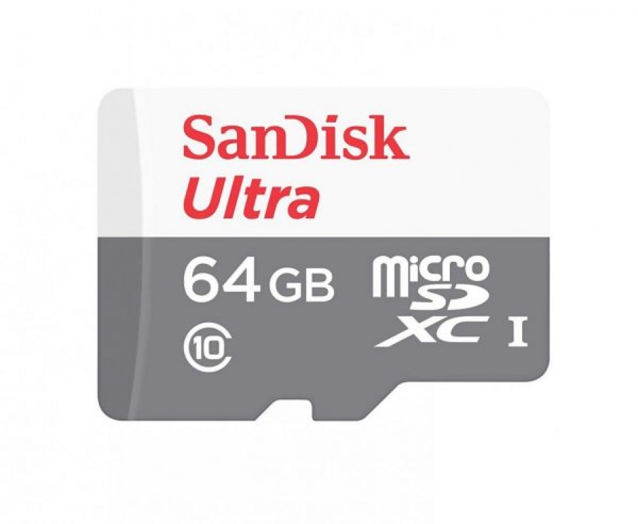 Card de memorie microSDXC 64GB clasa 10, Sandisk Ultra conectica.ro