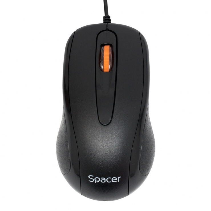 Mouse optic USB negru, Spacer SPMO-F01 conectica.ro