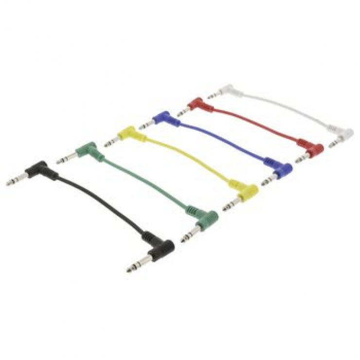 Set 6 cabluri audio jack 6.35mm mono t-t 0.5m, sweex swop23025e05