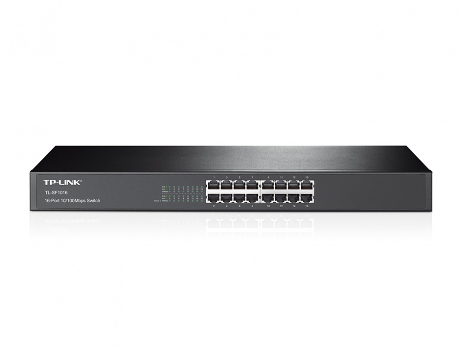 Switch 16-port-uri 10/100Mbps montabil in Rack, TP-LINK TL-SF1016 conectica.ro imagine noua 2022