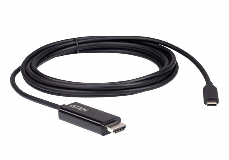 Cablu USB-C la HDMI 4K@60Hz T-T 2.7m Negru, ATEN UC3238 ATEN