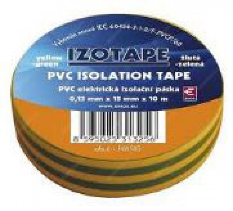 Banda izolatoare pvc 15mm/10m galben/verde, zvpep07