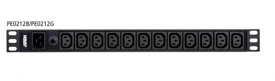Prelungitor Basic PDU 1U 16A C20 la 12 porturi C13, ATEN PE0212G 16A imagine noua 2022