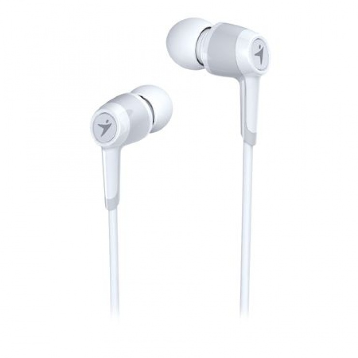 Casti interne pentru smartphone cu microfon hs-m225 albe, genius