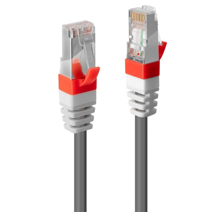 Cablu retea cat. 6A S/FTP LS0H Snagless 2m Gri, Lindy L45353 conectica.ro