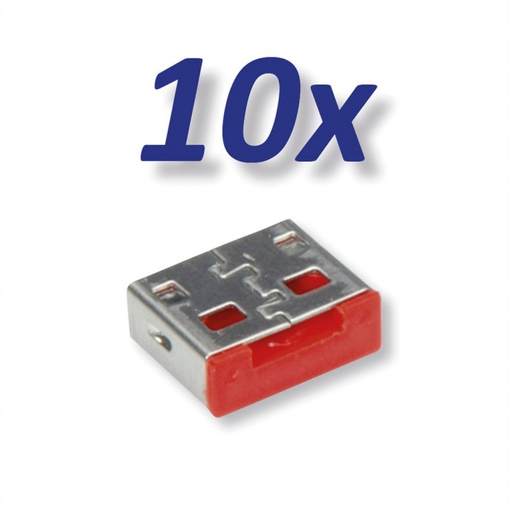 Set 10 buc USB port blocker pentru 11.02.8330, Roline 11.02.8331 imagine noua