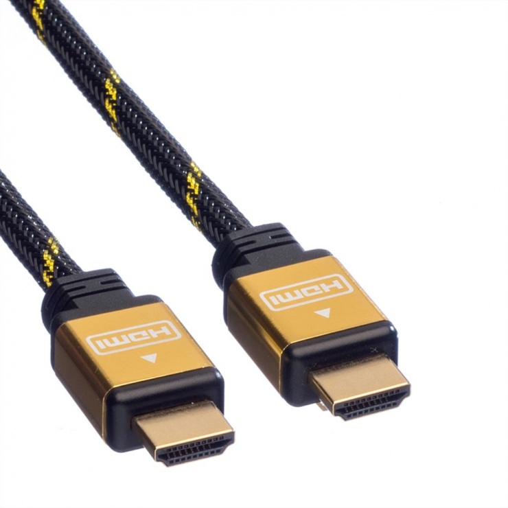 Cablu HDMI Gold 4K@30Hz T-T 10m, Roline 11.04.5506 (10M imagine noua tecomm.ro