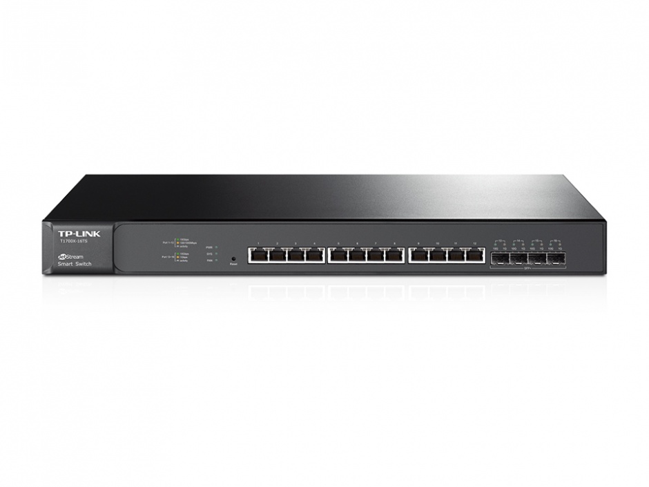 Smart switch jetstream 12 porturi 10gbase-t cu 4 sloturi 10g sfp+, tp-link t1700x-16ts 