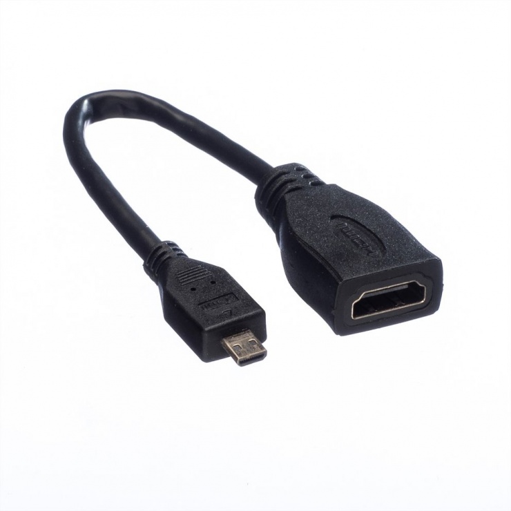 Adaptor HDMI la micro HDMI-D M-T v1.4 15cm, Value 11.99.5584 conectica.ro