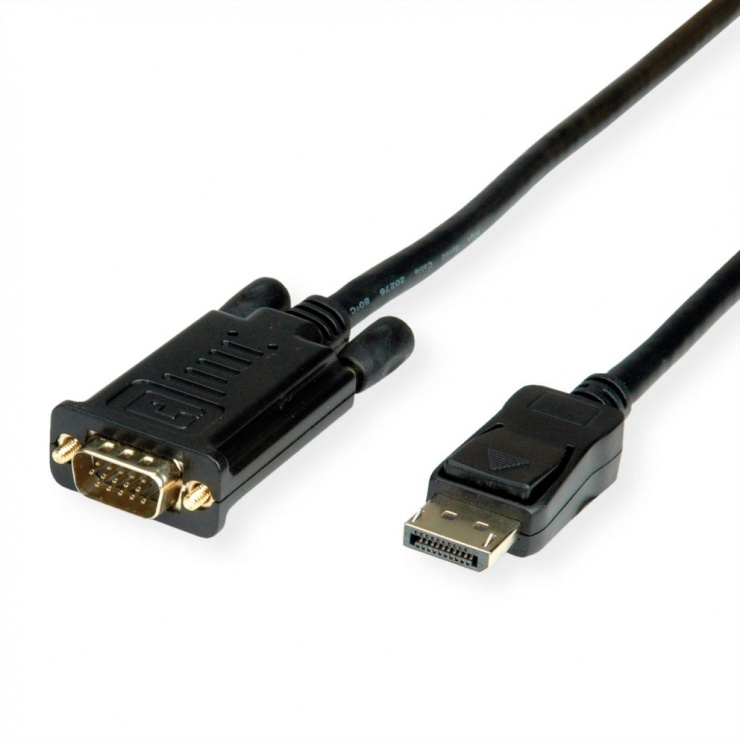 Cablu Displayport la VGA 1080p T-T 5m Negru, Value 11.99.5804 conectica.ro