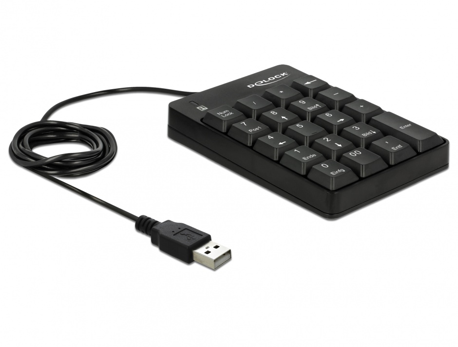 Tastatura numerica USB 19 taste, Delock 12481 conectica.ro