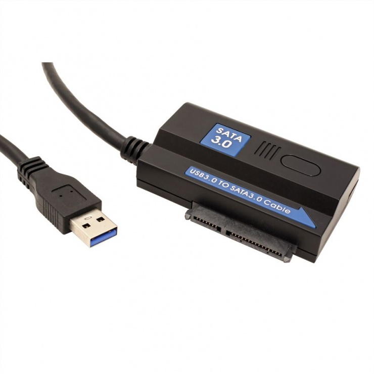 Adaptor USB 3.0 la SATA III 1.2m pentru HDD/SSD 2.5″+3.5″, Value 12.99.1049 1.2m imagine noua 2022