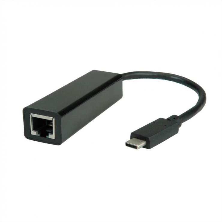 Adaptor USB-C la RJ45 Gigabit, Value 12.99.1115 Value conectica.ro imagine 2022 3foto.ro