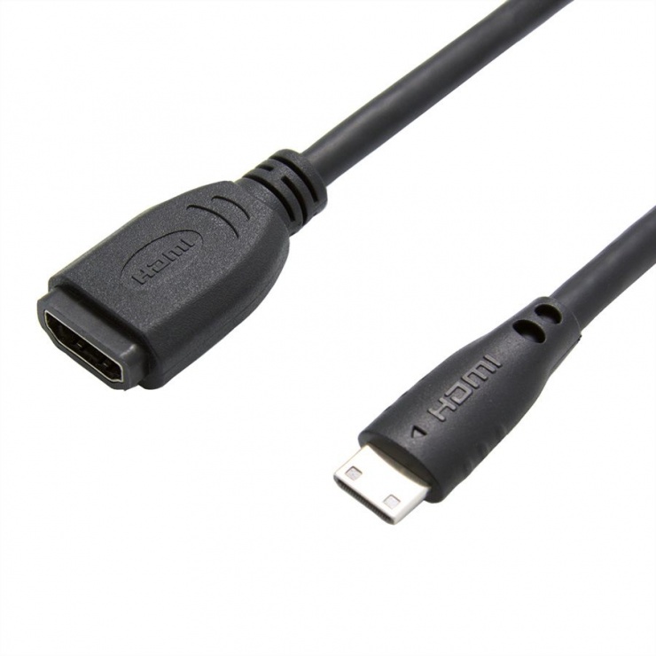Adaptor mini HDMI-C la HDMI T-M 15cm, Value 12.99.3120 conectica.ro