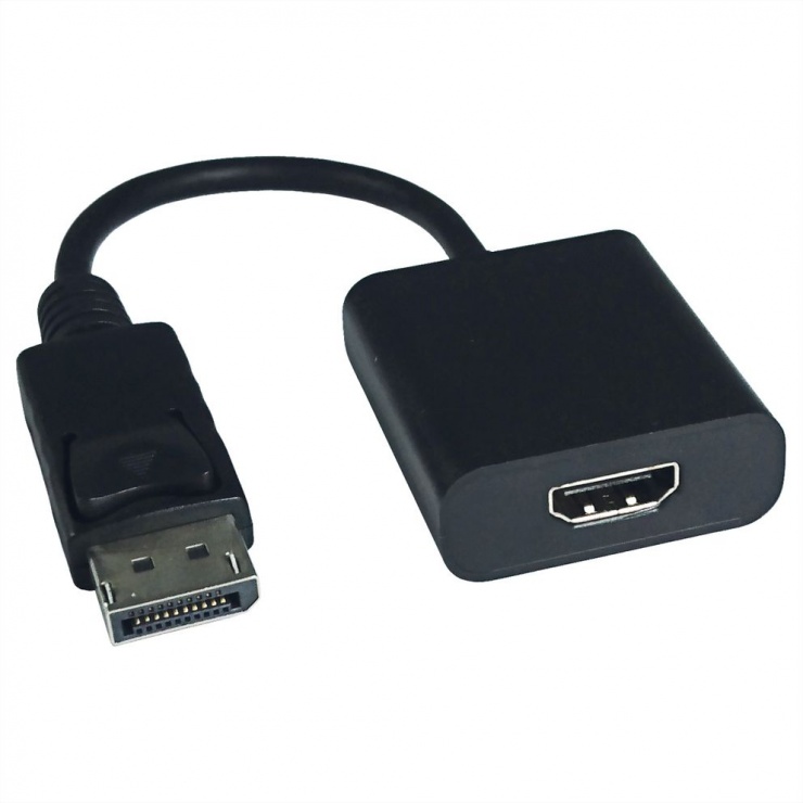 Adaptor DisplayPort la HDMI 4K@60 Hz T-M HDR 10 Negru, Value 12.99.3162 12.99.3162 imagine noua tecomm.ro