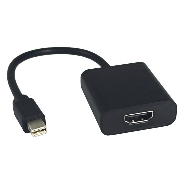 Adaptor Mini DisplayPort la HDMI 4K@60Hz HDR 10 T-M Negru, Value 12.99.3163 conectica.ro imagine noua tecomm.ro