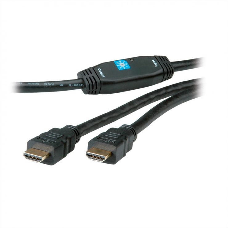 Cablu HDMI High Speed cu Repeater T-T 30m 3D, Roline 14.01.3465 imagine noua