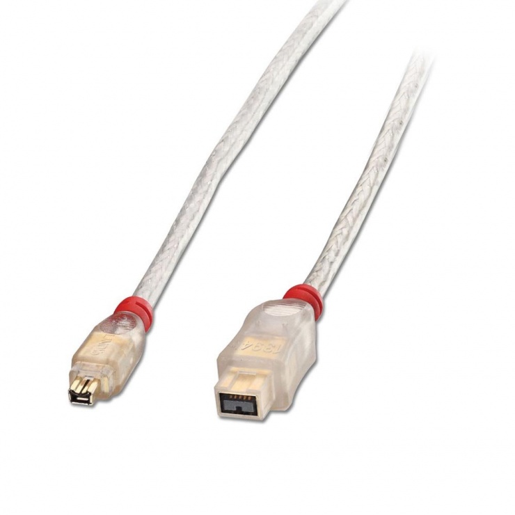 Cablu Premium FireWire 800 9 pini la 4 pini 15m, Lindy L30791 15m imagine noua 2022