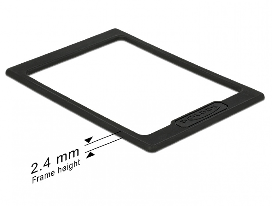 Extensie pentru inaltimea HDD/SSD-ului 2.5″ de la 7mm la 9.5mm, Delock 18216 conectica.ro