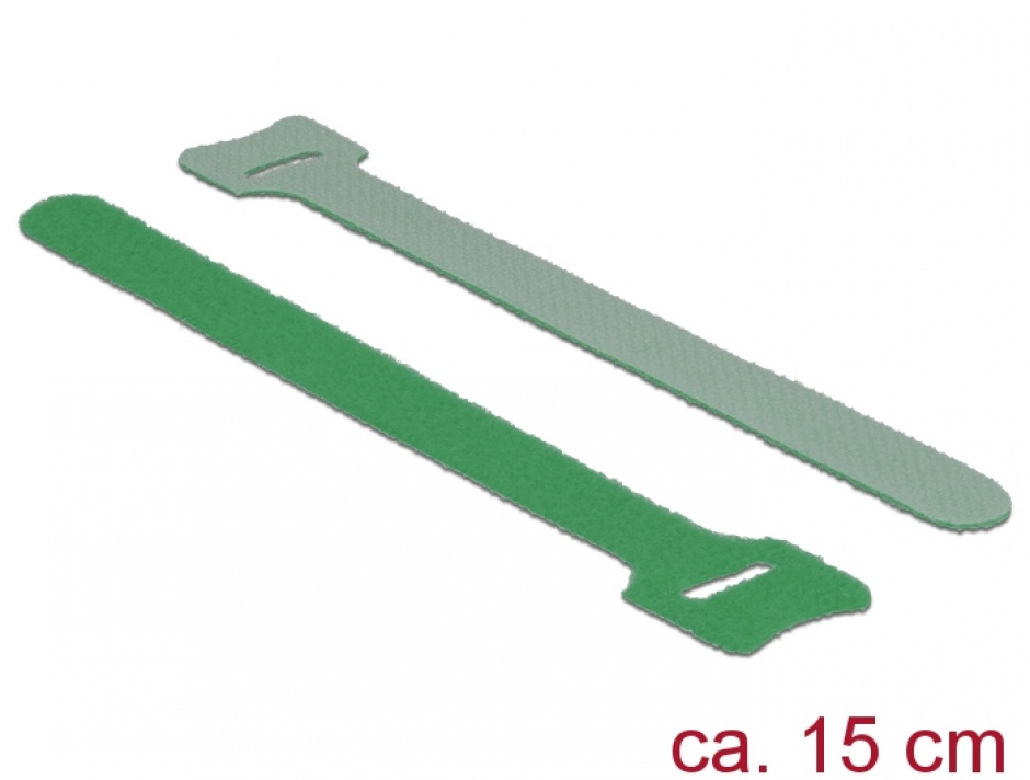 Cureluse cu arici verzi 150 mm x 12 mm 10buc, delock 18692