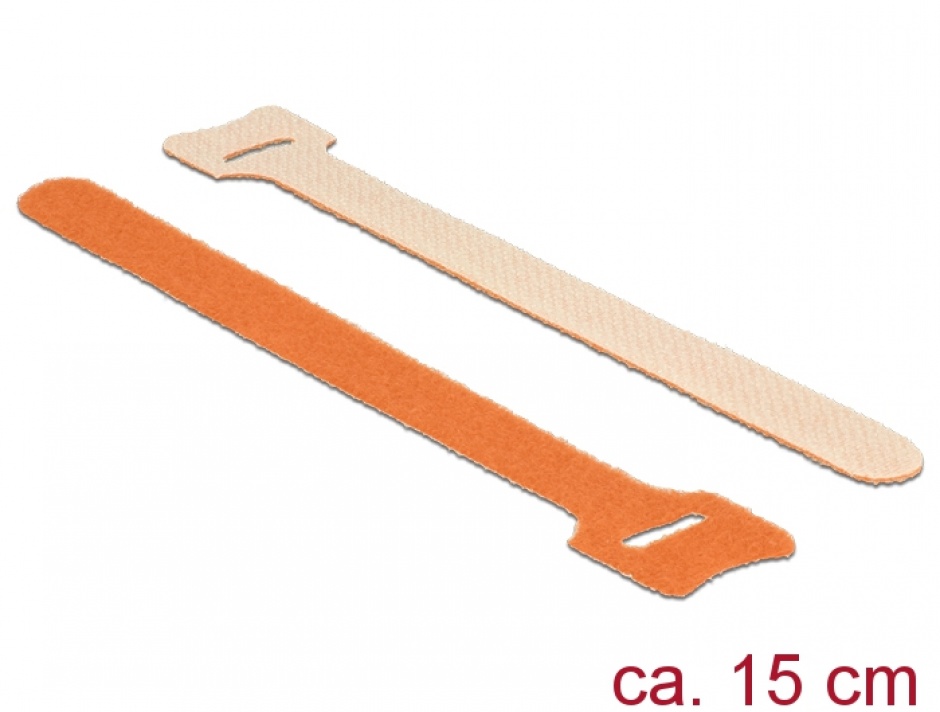 Cureluse cu arici portocalii 150 mm x 12 mm 10buc, delock 18695