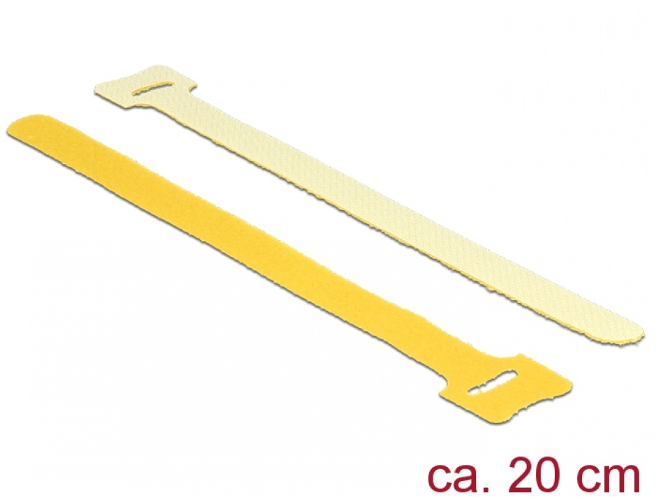Cureluse cu arici galbene 200 mm x 12 mm 10buc, delock 18699