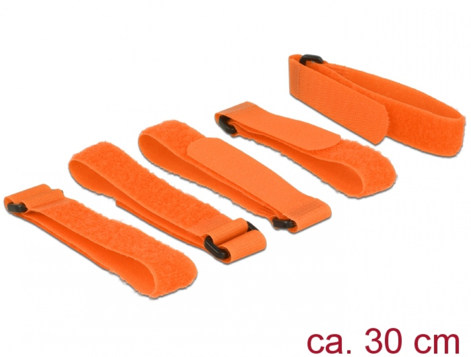 Set 5 bucati cureluse cu arici portocalii 300 mm x 20 mm, Delock 18707 18707