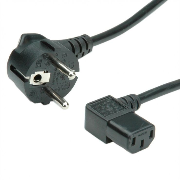 Cablu de alimentare PC C13 1.8m unghi 90 grade, Value 19.99.1118 conectica.ro