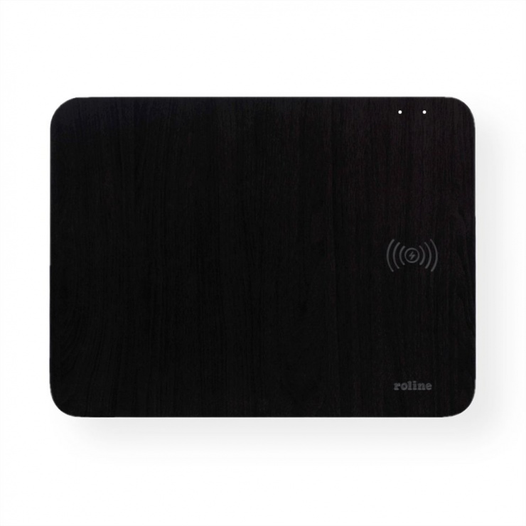 Mouse pad cu incarcare wireless 10W Negru, Roline 19.11.1014 Roline conectica.ro imagine 2022 3foto.ro
