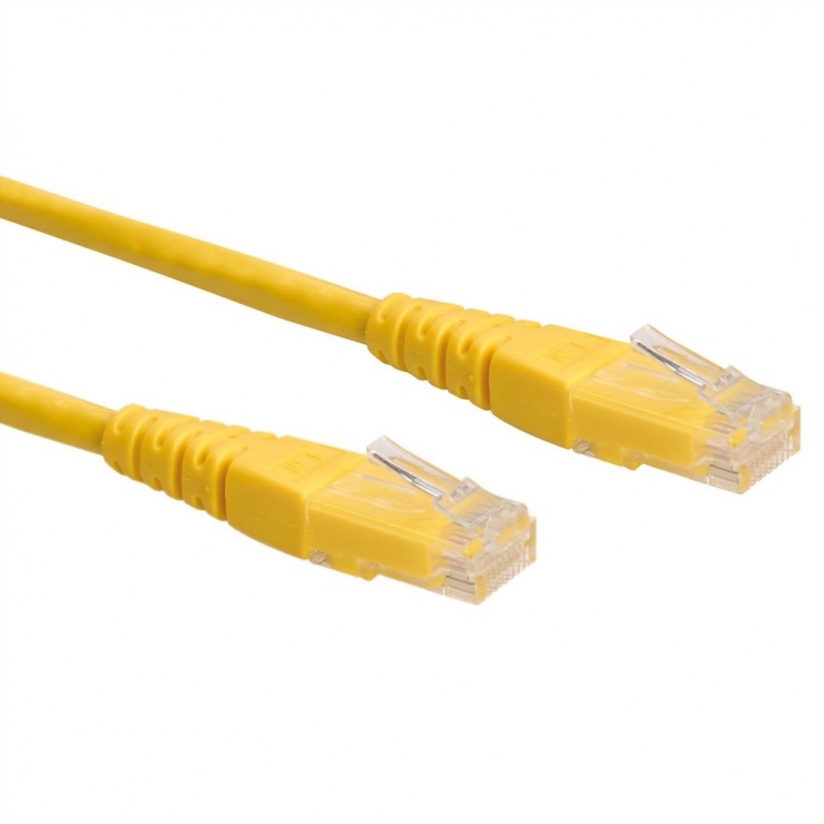 Cablu retea UTP Cat.6 0.3m Galben, Roline 21.15.1512 0.3m