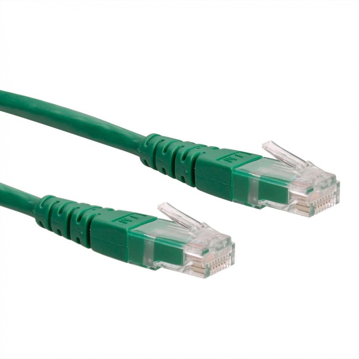 Cablu retea UTP Cat.6 0.3m Verde, Roline 21.15.1513 conectica.ro