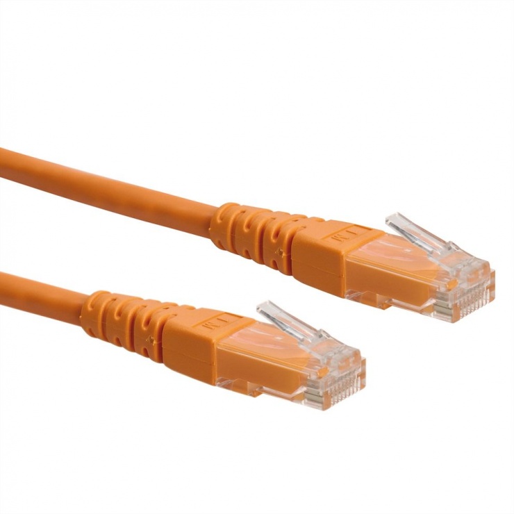 Cablu retea UTP Cat.6 orange 0.3m, Roline 21.15.1517 0.3m imagine noua 2022