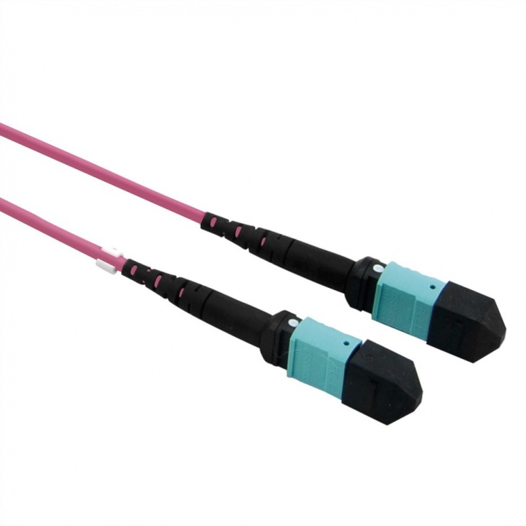 Cablu fibra optica MPO – MPO OM4 Mov LSOH 5m, Value 21.99.1102 conectica.ro imagine noua tecomm.ro