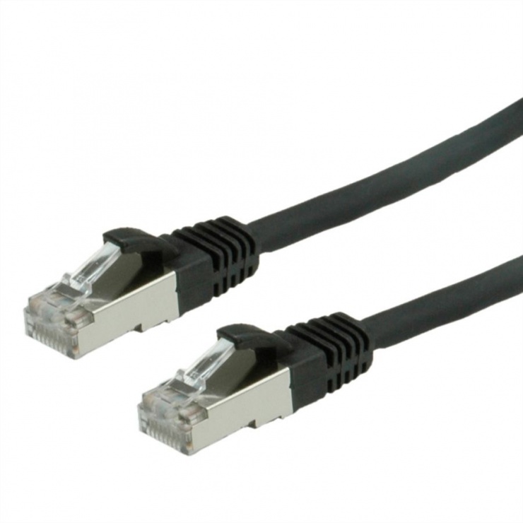 Cablu retea SFTP Value Cat.6 negru, LSOH, 1m, 21.99.1235 conectica.ro
